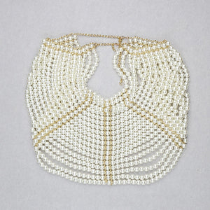 European Multi Layer Pearl Hollow Our Shawl