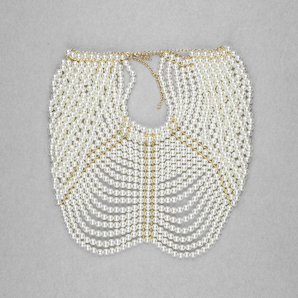 European Multi Layer Pearl Hollow Our Shawl