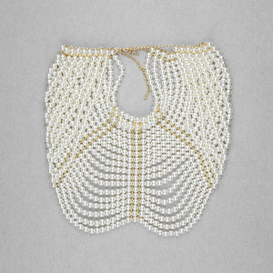 European Multi Layer Pearl Hollow Our Shawl