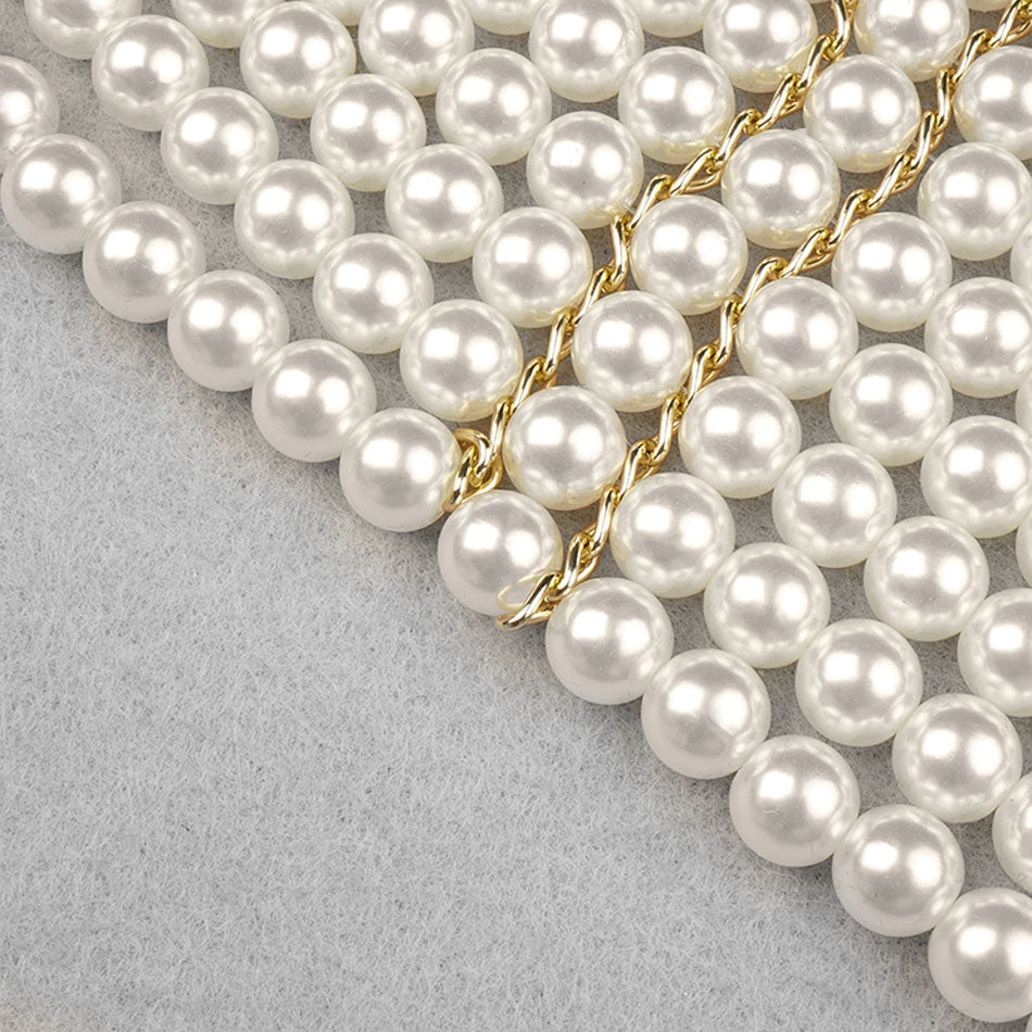 European Multi Layer Pearl Hollow Our Shawl