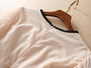 Vintage Sequins Embroidery Patchwork Lace Vintage Elegant Dress
