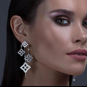 Long Tassel Statement Cubic Zircon CRYSTAL CZ Necklace