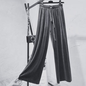 Velvet Wide Leg Pants