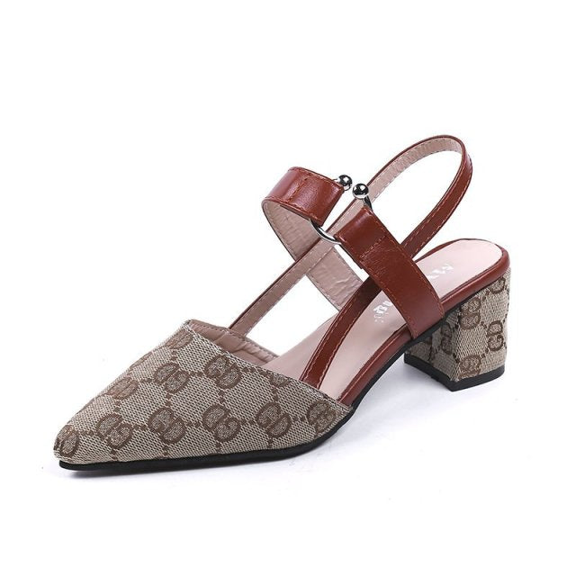 Point-toe Buckle Sandal