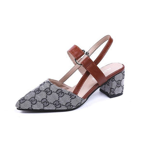 Point-toe Buckle Sandal