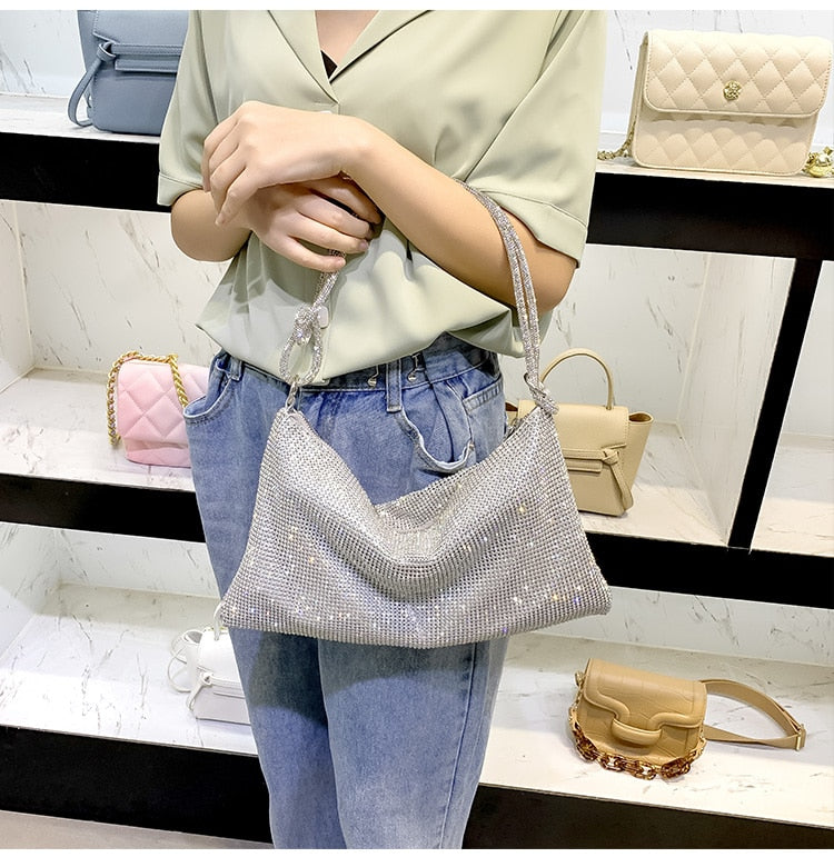Handle Crystal Luxury Designer Bag