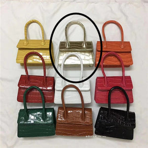 New Quality PU Leather Handbag Crocodile Pattern Chain Shoulder Messenger Bags