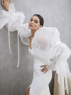 Translucent Organza Puff Sleeve