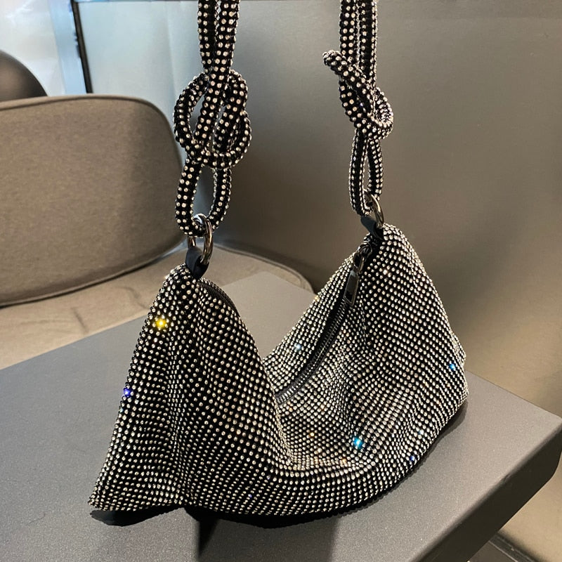 Handle Crystal Luxury Designer Bag