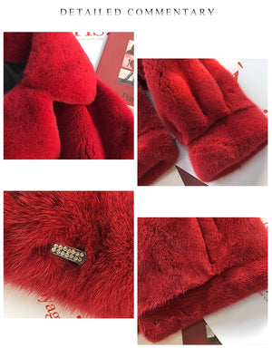 100% Real Mink Fur Coat