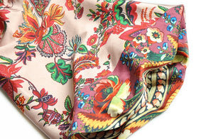 Midi Vintage Runway Bohemian Flowers Print Pleated A-Line Dress