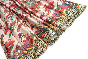 Midi Vintage Runway Bohemian Flowers Print Pleated A-Line Dress