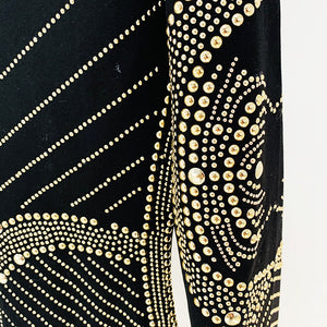 Designer Luxurious Metallic Beaded Stretchy Dress
