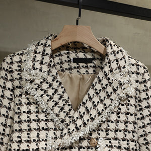 French Style Elegant Lapel Short Coat Versatile Mid-Length Skirt Two-Piece Set