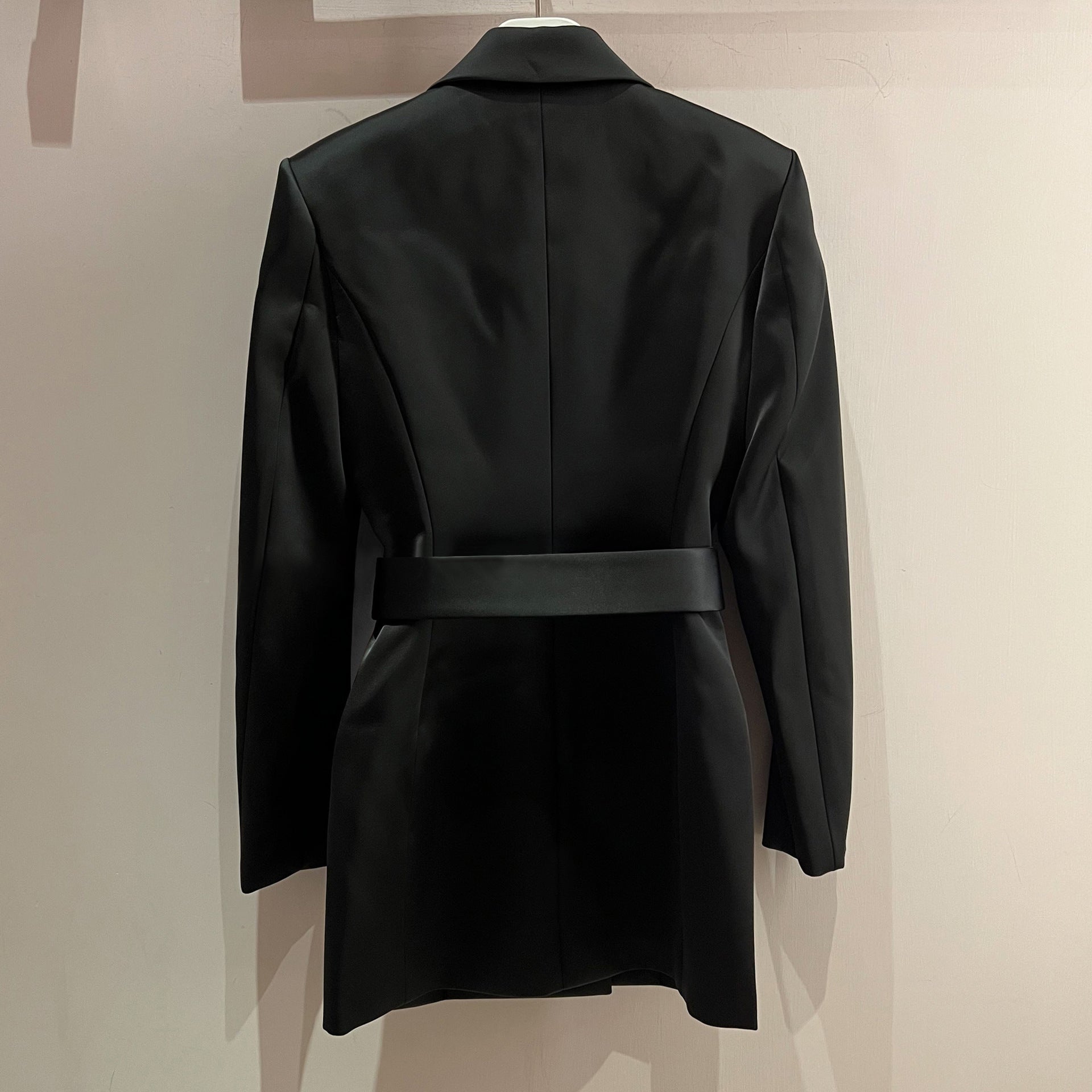 Belt Decoration Waist Mid Lenght Suit Blazer