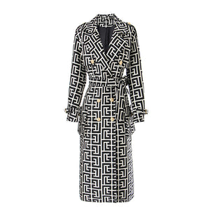 Top Quality Loose Design Texture Autumn Winter Long Trench Coats