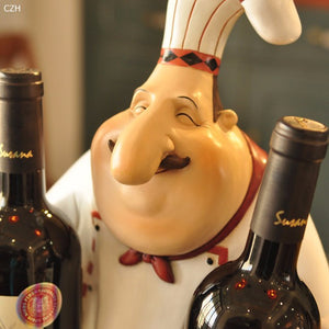 Chef Wine Holder Statue