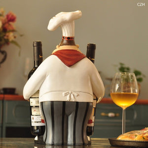 Chef Wine Holder Statue