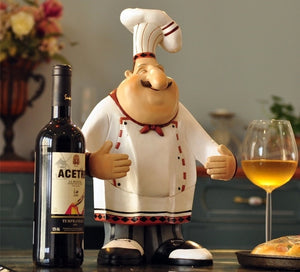 Chef Wine Holder Statue