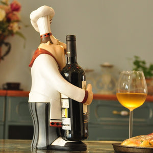 Chef Wine Holder Statue