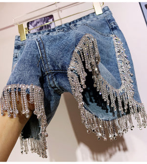Bling Diamond Short Jean